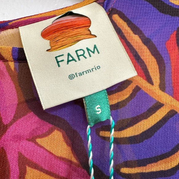 FARM Rio Yellow Fruit Dream Long Sleeve Mini Dress - Picture 6 of 7